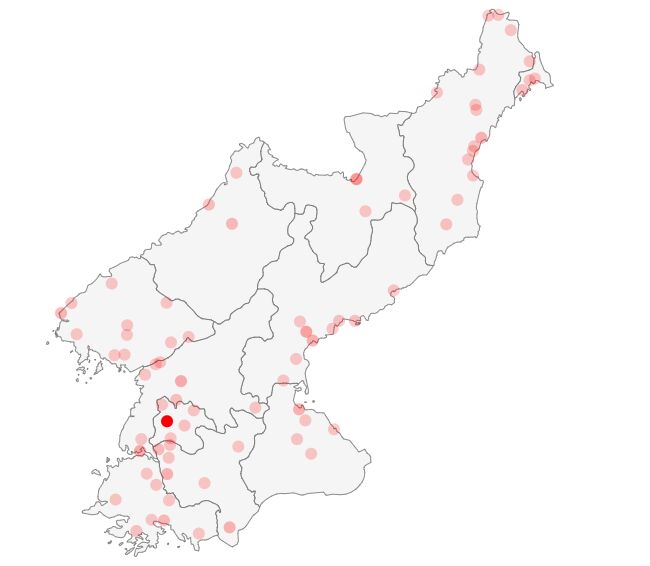朝鮮人口分布圖