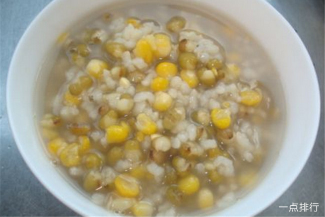 玉米+绿豆粥‍